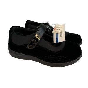 Drew ROSE Mary Jane Shoes Womens 5 Orthopedic Diabetic Velvet Comfort Black NWT